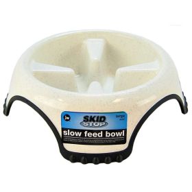 JW Pet Skid Stop Slow Feed Bowl (Option: Large  10.5" Wide x 3" High (5 cups))