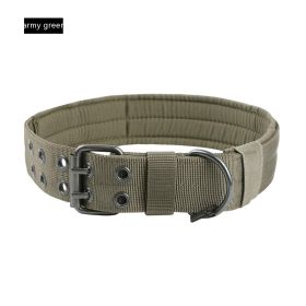 Medium Large Dog Collar Outdoor Tactics Nylon Collar (Option: Army Color-M)