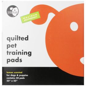 Lola Bean Quilted Pet Training Pads (Option: Lemon Scent  22" Long x 22" Wide (50 Pack))