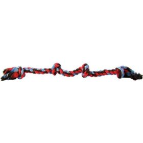 Flossy Chews Colored 4 Knot Tug Rope (Option: Large (22" Long))