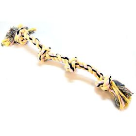 Flossy Chews Colored 4 Knot Tug Rope (Option: XLarge (27" Long))