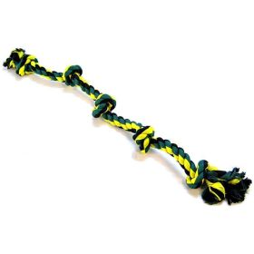 Flossy Chews Colored 5 Knot Tug Rope (Option: XLarge (3' Long))