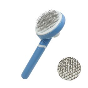 Pet Comb Float Hair Cleaning Automatic Hair Fading (Option: Blue Thin Needle Color Box-Pet Comb)