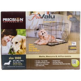 Precision Pet Pro Value by Great Crate (Option: 2 Door Crate  Black  Model 2000 (24"L x 18"W x 19"H) For Dogs up to 25 lbs)