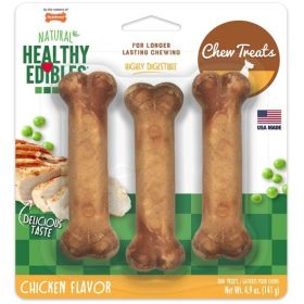 Nylabone Healthy Edibles Wholesome Dog Chews (Option: Chicken Flavor  Regular  4.5" Long (3 Pack))