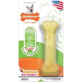 Nylabone Flexi Chew Dog Bone (Option: Chicken Flavor  Regular (1 Pack))