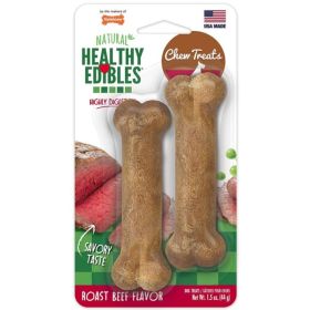 Nylabone Healthy Edibles Wholesome Dog Chews (Option: Roast Beef Flavor  Petite (2 Pack))