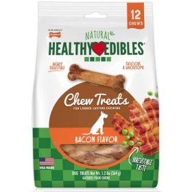 Nylabone Healthy Edibles Wholesome Dog Chews (Option: Bacon Flavor  Regular (12 Pack Pouch))