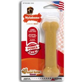 Nylabone Dura Chew Dog Bone (Option: Peanut Butter Flavor  Wolf)