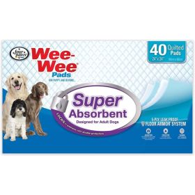 Four Paws Wee Wee Pads (Option: Super Absorbent  40 Pack  (24"L x 24"W))