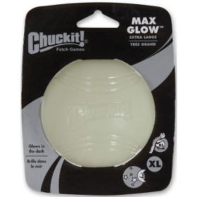 Chuckit Max Glow Ball (Option: XLarge Ball  3.5" Diameter  1 Pack)
