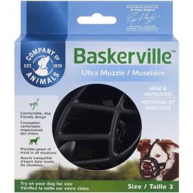 Baskerville Ultra Muzzle for Dogs (Option: Size 3  Dogs 2545 lbs  (Nose Circumference 11"))