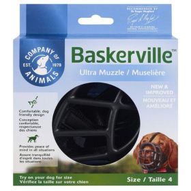 Baskerville Ultra Muzzle for Dogs (Option: Size 4  Dogs 4065 lbs  (Nose Circumference 12.3"))