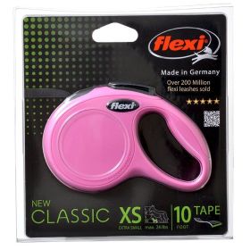 Flexi New Classic Retractable Tape Leash (Option: Pink  XSmall  10' Lead (Pets up to 26 lbs))