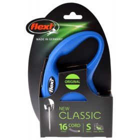 Flexi New Classic Retractable Cord Leash (Option: Blue  Small  16' Lead (Pets up to 26 lbs))
