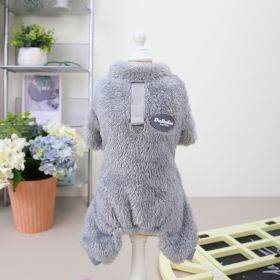 Small Dog Clothes Pet Clothing (Option: Gray-S)