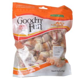 Healthy Hide Good 'n' Fun Triple (Option: Flavor Bones  Beef, Pork & Chicken  Mini  25 Pack)