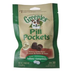 Greenies Pill Pockets Dog Treats Hickory Smoke Flavor (Option: Tablets  3.2 oz  (Approx. 30 Treats))