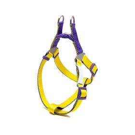Contrast Color Hand Holding Rope Chest And Back Collar For Going Out (Option: Chest Strap Bright Yellow-S)