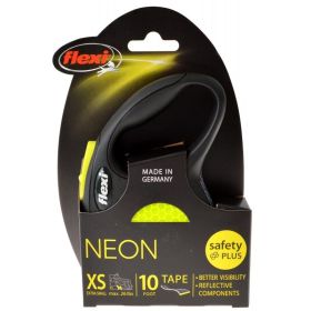 Flexi New Neon Retractable Tape Leash (Option: XSmall  10' Tape (Pets up to 26 lbs))