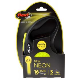 Flexi New Neon Retractable Tape Leash (Option: Small  16' Tape (Pets up to 33 lbs))