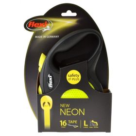 Flexi New Neon Retractable Tape Leash (Option: Large  16' Tape (Pets up to 110 lbs))