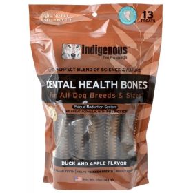 Indigenous Dental Health Bones (Option: Duck & Apple Flavor  13 Count)
