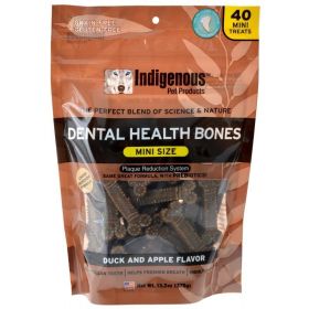 Indigenous Dental Health Mini Bones (Option: Duck & Apple Flavor  40 Count)