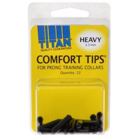 Titan Comfort Tips for Prong Training Collars (Option: Heavy (3.3 mm)  22 Count)