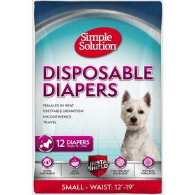 Simple Solution Disposable Diapers (Option: Small  12 Count  (Waist 15"19"))