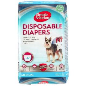 Simple Solution Disposable Diapers (Option: Medium  12 Count  (Waist 16.5"21"))