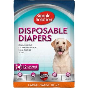 Simple Solution Disposable Diapers (Option: Large  12 Count  (Waist 18"22.5"))
