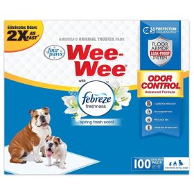 Four Paws Wee (Option: Wee Pads  Febreze Freshness  100 Count)