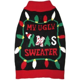 Fashion Pet Black Ugly XMAS Dog Sweater (Option: Medium)