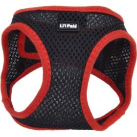 Li'L Pals Black Harness with Red Lining (Option: XSmall (Neck)