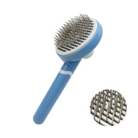 Pet Comb Float Hair Cleaning Automatic Hair Fading (Option: Blue Thick Needle Color Box-Pet Comb)