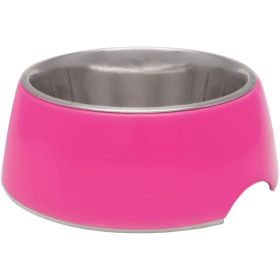 Loving Pets Hot Pink Retro Bowl (Option: 1 count  Small)