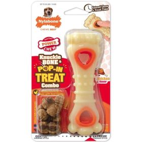 Nylabone Power Chew Knuckle Bone and Pop (Option: In Treat Toy Combo Chicken Flavor Wolf  1 count)
