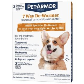 PetArmor 7 Way De (Option: Wormer for Small Dogs and Puppies (625 Pounds)  2 count)