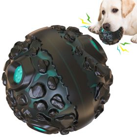 PawPartner Dog Ball Toy Squeaky Giggle Interactive Puppy Ball For Aggressive Chewers Indestructible Chew Toys For Small/Medium (Color: Black Blue)
