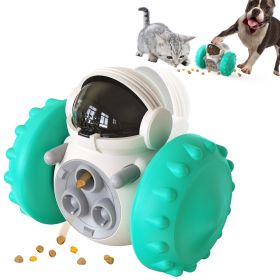 PawPartner Dog Tumbler Interactive Toys Increases Pet IQ Slow Feeder Labrador French Bulldog Swing Training Food Dispenser (Color: Blue)