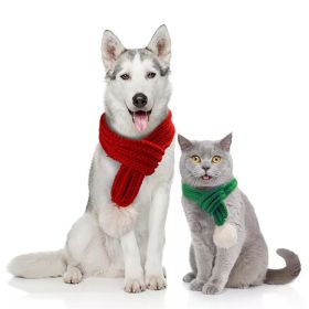 Knitted Teddy Bear Christmas Pet Scarf for Dogs Neckwear (colour: gray, size: L)