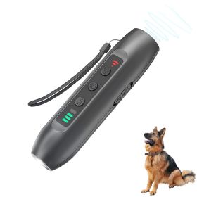 Portable Ultrasonic Handheld Dog Trainer with Lanyard (Color: black, Type: Style A)