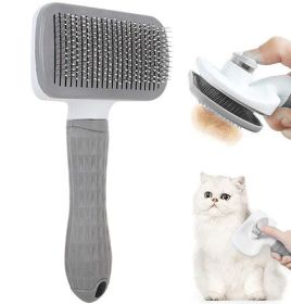 Dog Hair Remover Comb Cat Dog Hair Grooming And Care Brush For Long (Color: yellow)