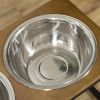Elevated Dog Bowls Stand with 2 Stainless Steel Bowls