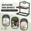 Adjustable Heights Elevated Dog Bowl Feeder Stand