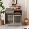 Sliding door dog crate with drawers. 35.43'' W x 23.62'' D x 33.46'' H