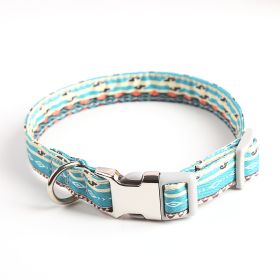 Fashion Cute Simple Pet Dog Collar (Option: Floral green-S)