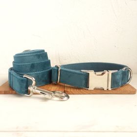 Double Thick Velvet Rope Dog Tug Set with Metal Buckle (Option: D-S)