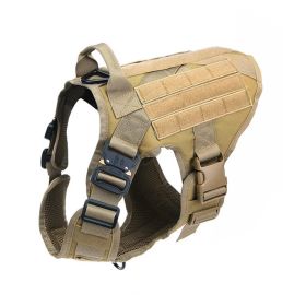 Tactical Dog Harness & Leash Set - 1000D Nylon Camouflage (Option: Brown-M)